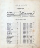 Table of Contents, Franklin County 1919